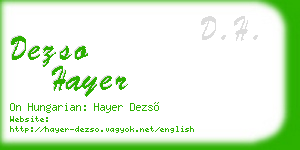 dezso hayer business card