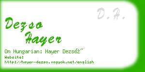 dezso hayer business card